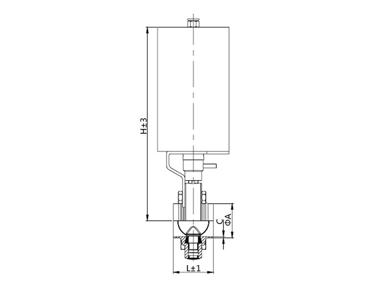 Sanitary Pneumatic Welding Butterfly Valve